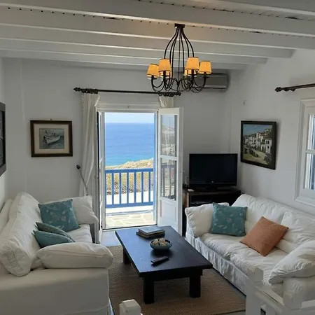 Scenic Stylish 2 Bd House Facing The Sea * Elia (Mykonos)